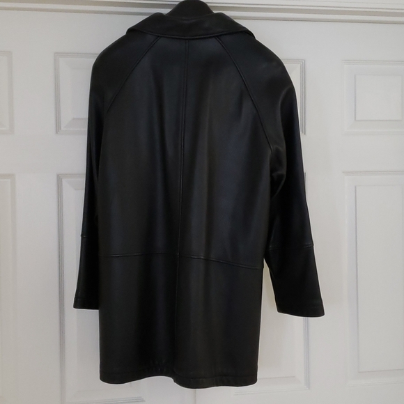 3/4 length leather coat - Picture 7 of 9